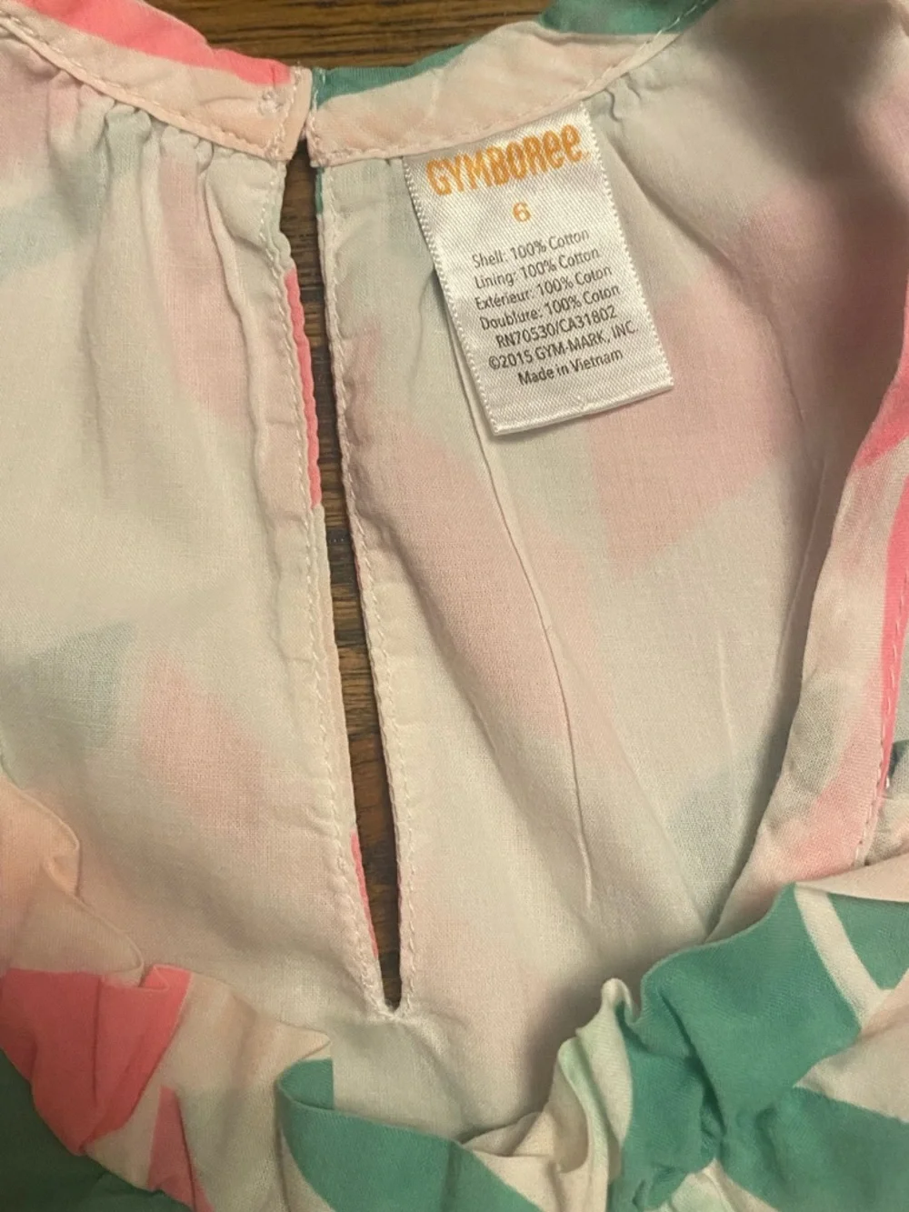 Gymboree Green & Pink Sundress Sz 6